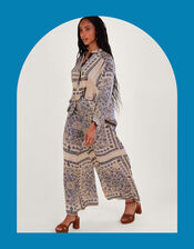 One Hundred Stars Mehndi Print Trousers, Blue (BLUE), large