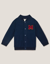 Denim Jersey Bomber Jacket , Blue (BLUE), large