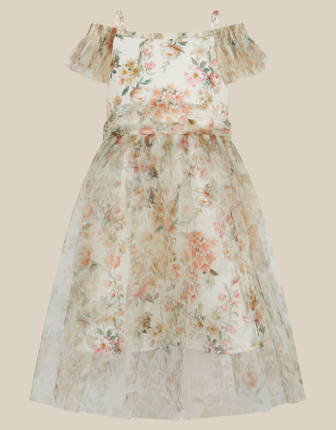 Noa Floral Print Tulle Party Dress, Multi (MULTI), large