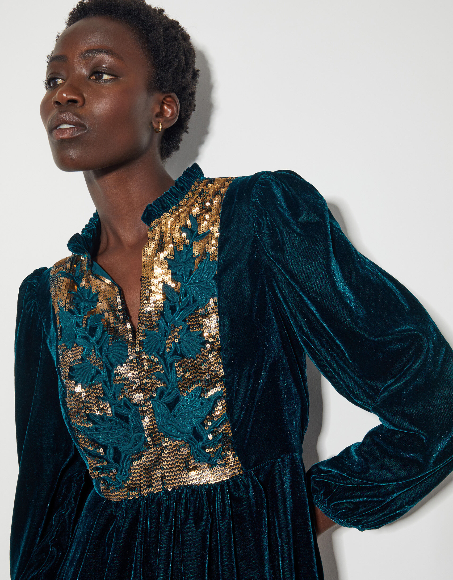 Velvet dress monsoon top