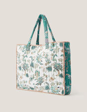 Saoirse Floral Quilted Tote Bag, , large