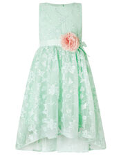 Sylvie Mint Lace High-Low Dress, Green (MINT), large