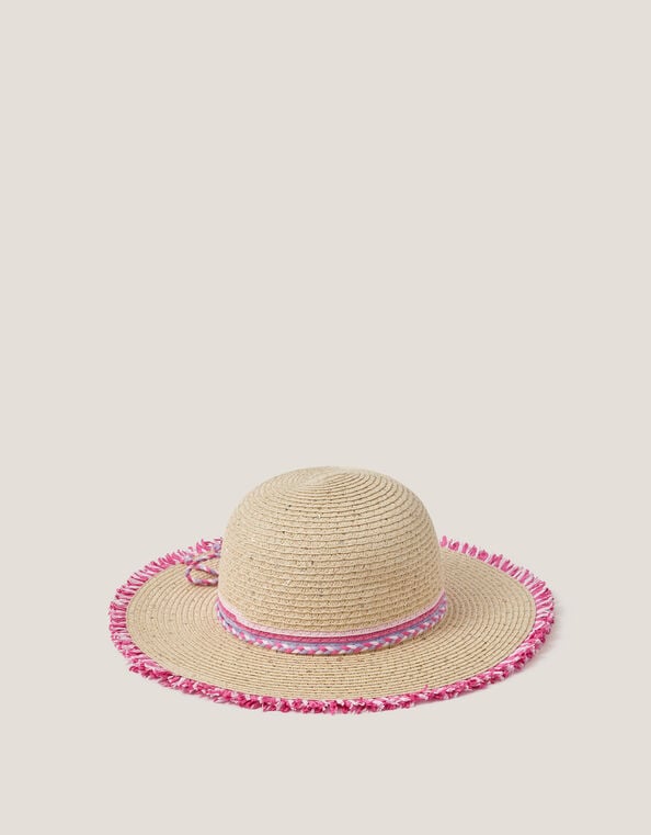 Braided Sequin Straw Sun Hat, Multi (MULTI), large