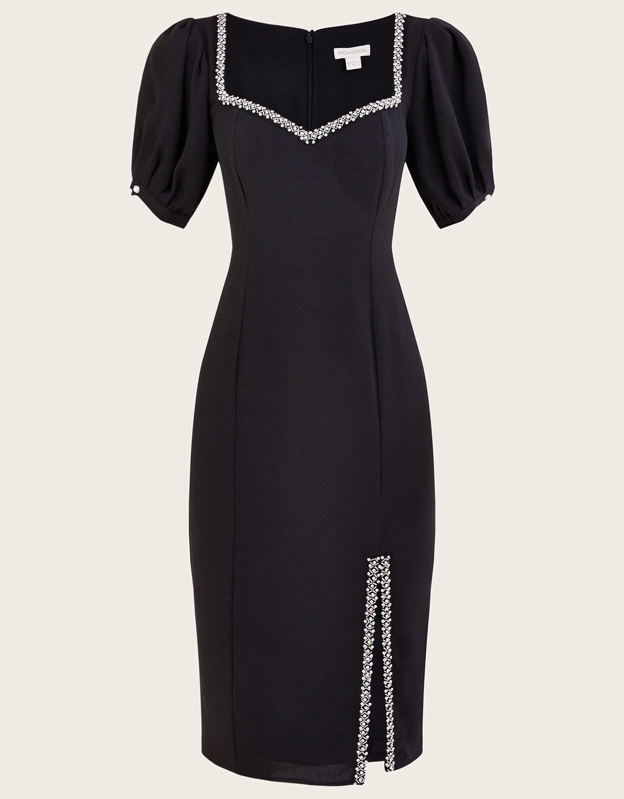 Zenia Trim Shift Dress Black