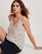 Fia Embroidered Cami, Ivory (IVORY), large