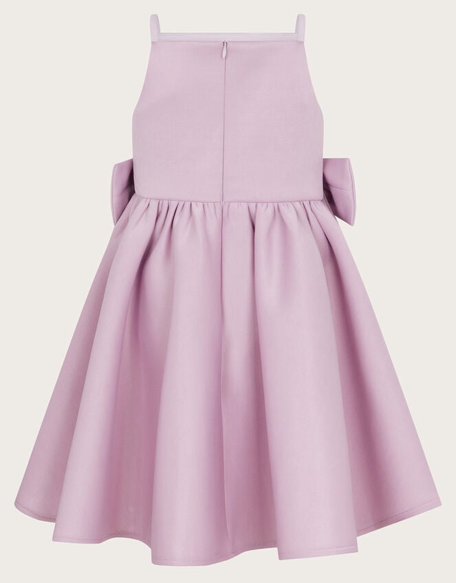 Two-Bow Scuba Dress, Purple (LILAC), large