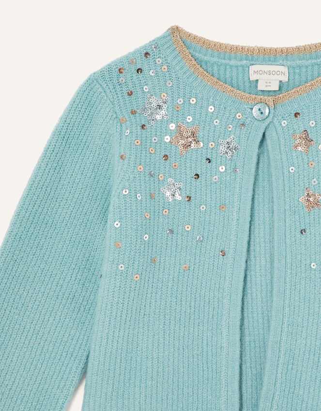 Star Sequin Knit Bolero, Blue (BLUE), large