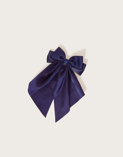 School Ruffle Bow Hair Clip, , large