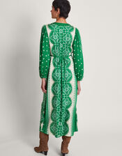 Tamsyn Print Tea Dress, Green (GREEN), large