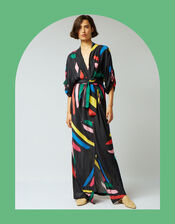 Tallulah and Hope Print Gloria Dress, Black (BLACK), large