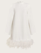 Andrea Feather Wedding Dress, Ivory (IVORY), large