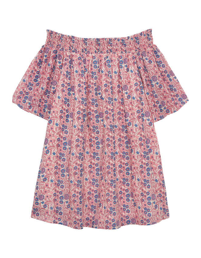 Petite Mendigote Fannie Off-The-Shoulder Floral Mini Dress, Pink (PINK), large