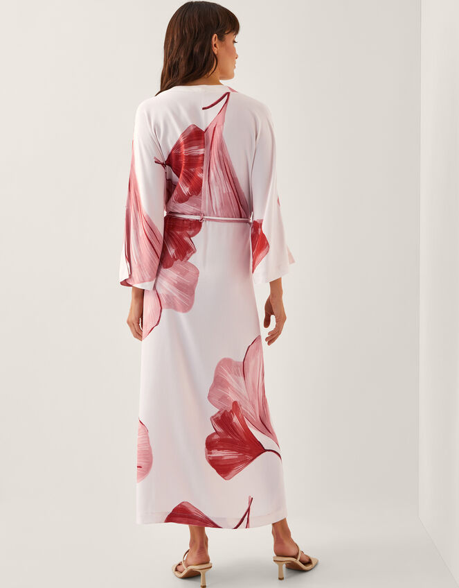 June Floral Kimono Maxi Dress, Ivory (IVORY), large