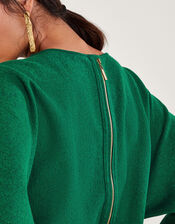 Zip Back Jumper, Green (GREEN), large