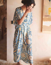 One Hundred Stars Susani Print Kaftan Dress, , large