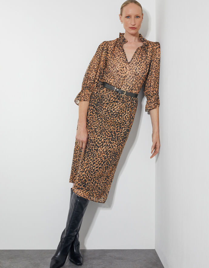 DANCE QUEEN 660-2 leopard print skirt