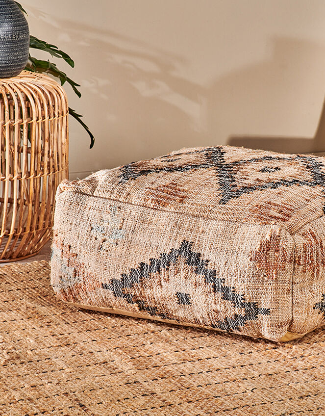 Nkuku Kesu Kilim Large Pouf, , large