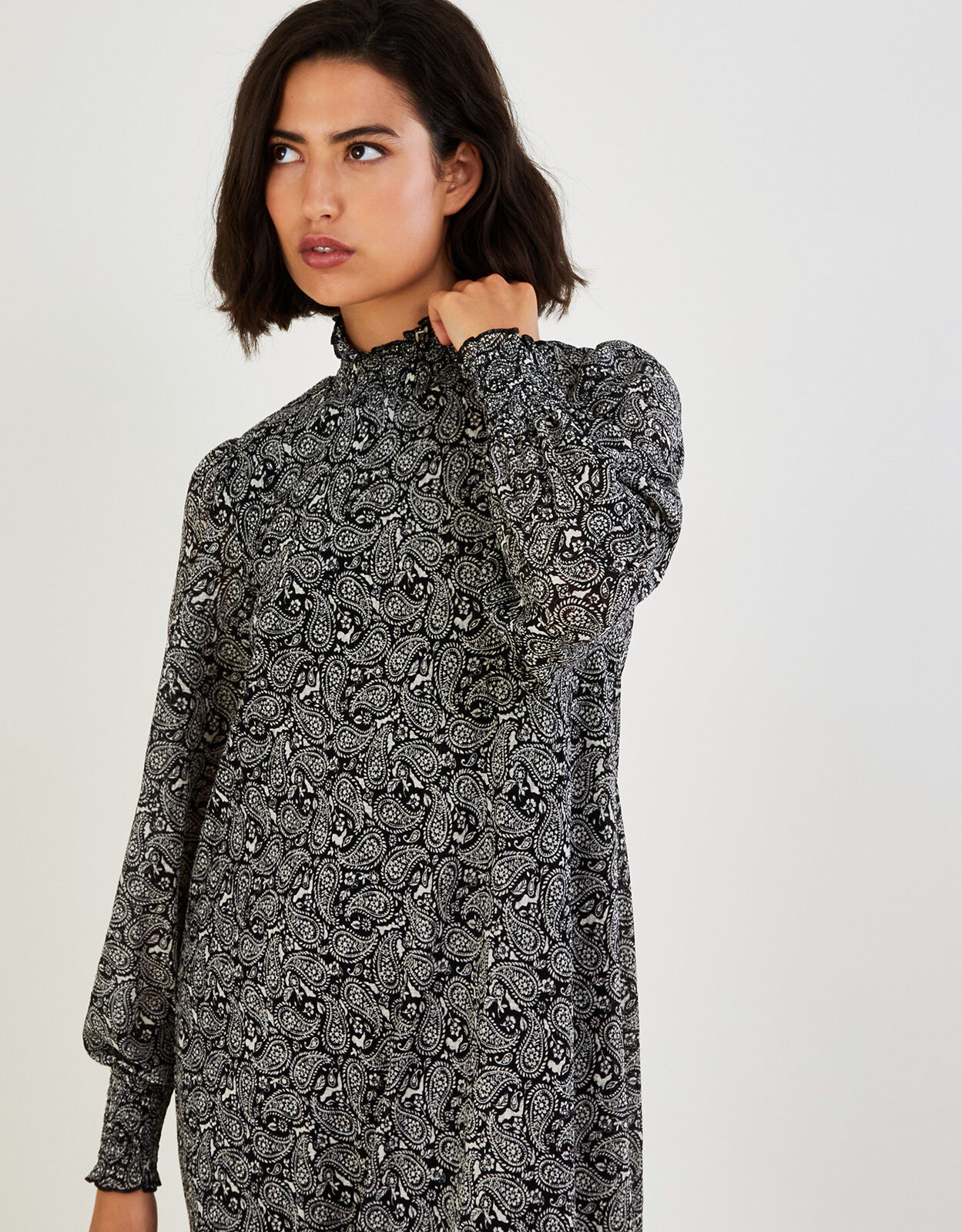 High neck on sale smock dress
