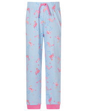 Flamingo Pyjama Set in Cotton Jersey, Ivory (IVORY), large
