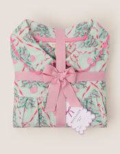 Christmas Tree Print Long Pyjamas Set, Green (GREEN), large