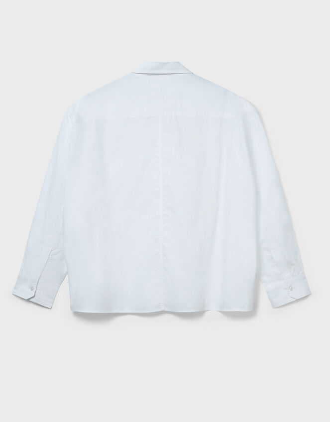 East Layla Floral Print Cotton Shirt, White (WHITE), large