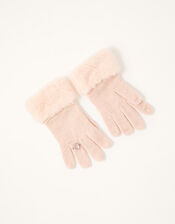 Asha Gem Ring Gloves, Pink (PINK), large