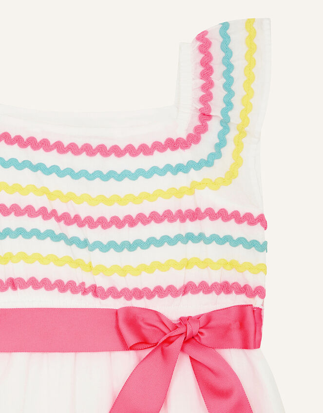 Baby Fiesta Ricrac Dress, White (WHITE), large