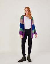 Super-Soft Edge to Edge Stripe Cardigan, Multi (MULTI), large