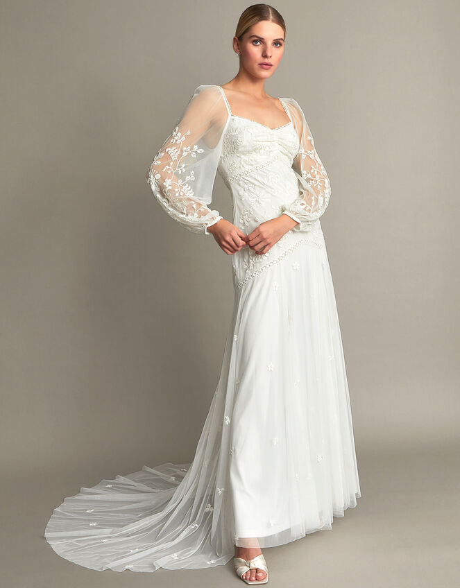 Josette Embellished Bridal Maxi Dress, Ivory (IVORY), large