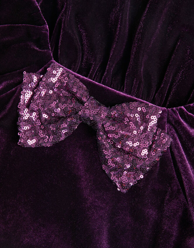 Verna Velvet Tiered Party Dress, Purple (PURPLE), large
