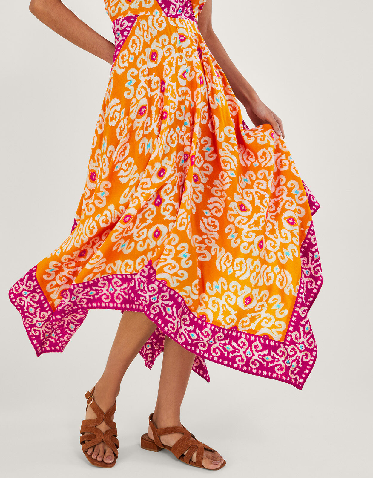Hazel print shop hanky hem dress