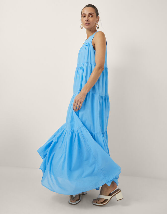 Devotion Twins Lack Sleeveless Maxi Dress, Blue (BLUE), large