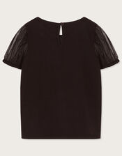 Cat T-Shirt , Black (BLACK), large