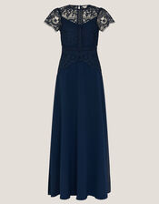 Monica Lace Bridesmaid Dress, Blue (NAVY), large