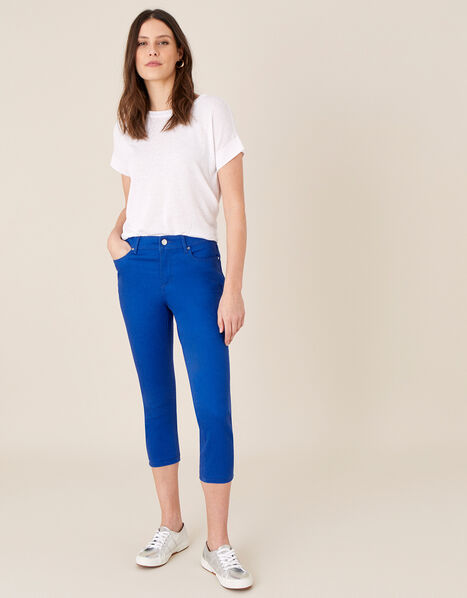 Idabella Cropped Jeans Blue, Blue (COBALT), large
