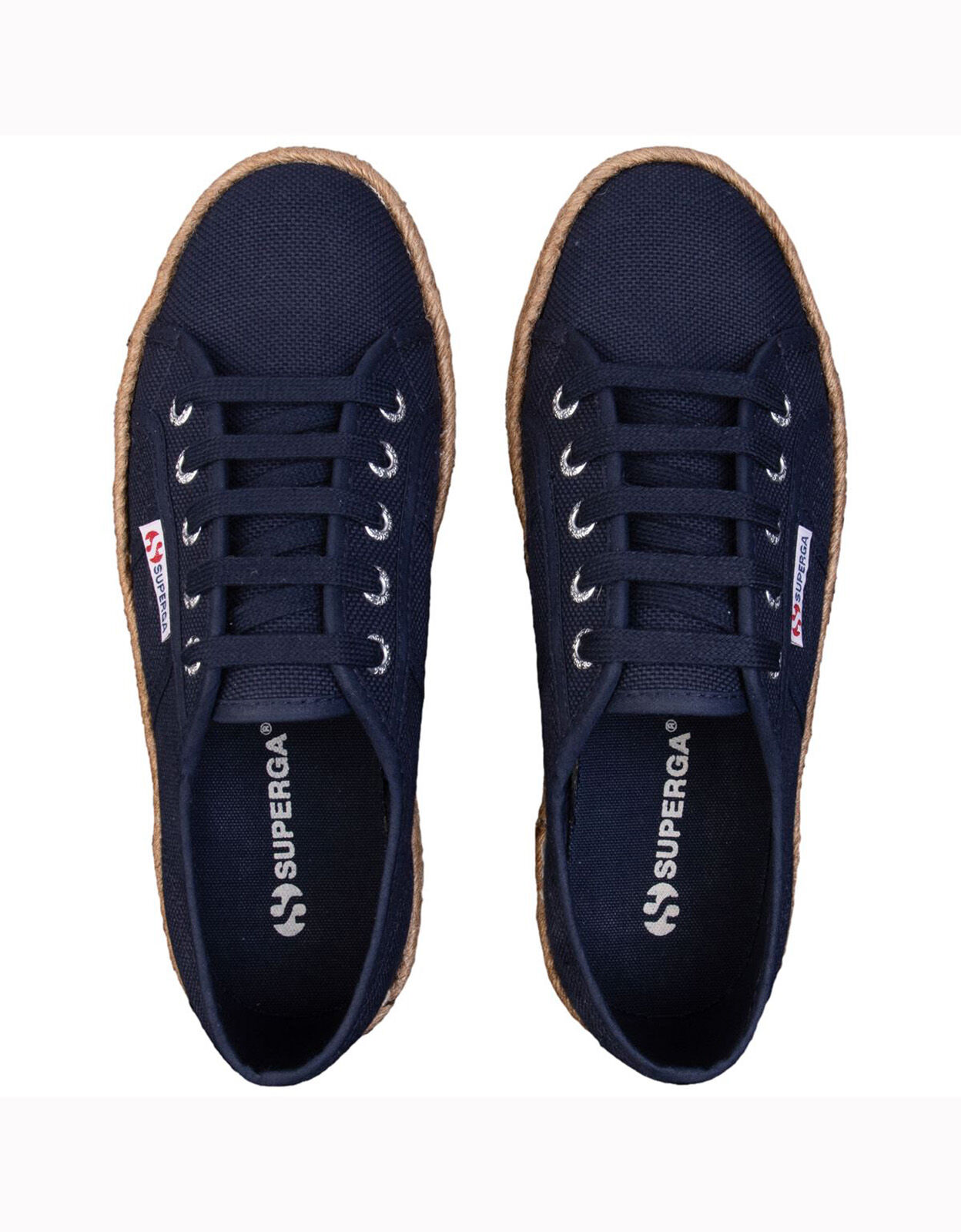 Superga 2790 Cotrope Espadrille Flatforms Blue