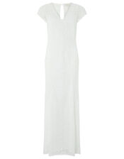 Nellie Floral Lace Bridal Dress, Ivory (IVORY), large