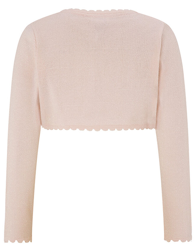 Niamh Sparkle Knitted Cardigan with Crystal Button, Pink (PINK), large
