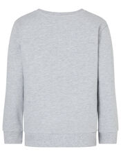 XMAS Dinosaur Sweatshirt, Grey (GREY), large