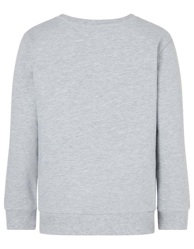 XMAS Dinosaur Sweatshirt, Grey (GREY), large
