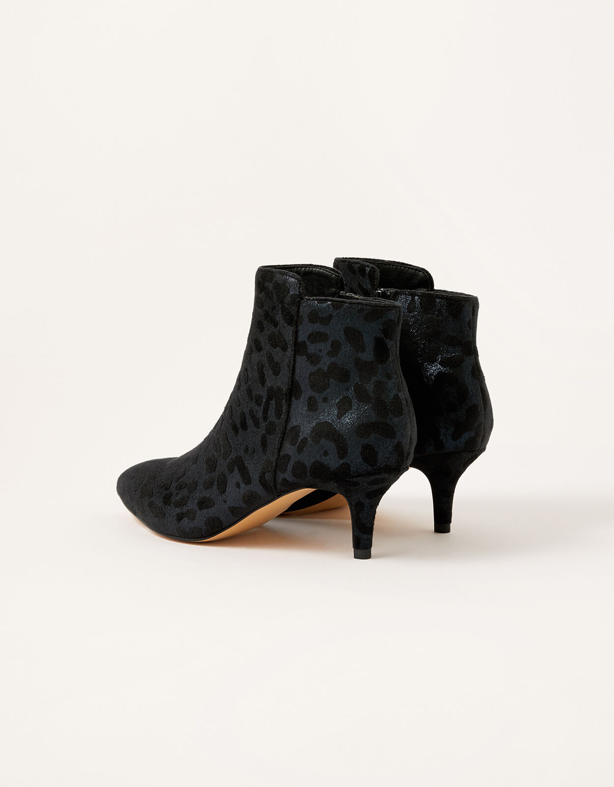Leopard print and black boots clearance