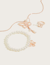Pearly Butterfly Jewellery Set, , large