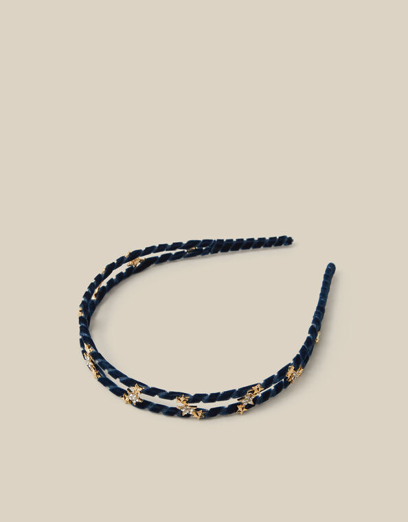Star Embellished Double Twist Headband, , large