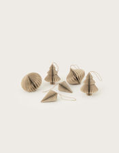 Honeycomb Hanging Decoration Assortment 6 Pack, Brown (BROWN), large