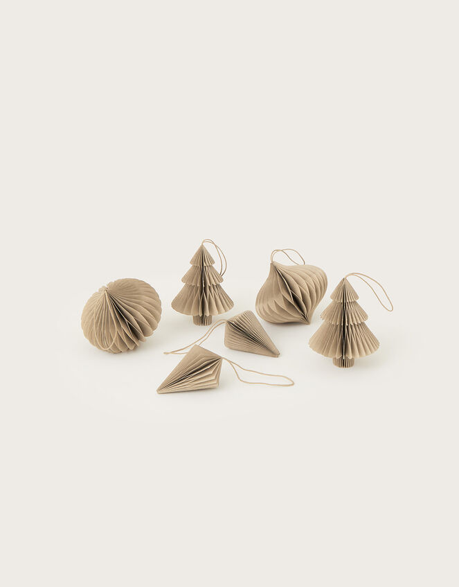 Honeycomb Hanging Decoration Assortment 6 Pack, Brown (BROWN), large