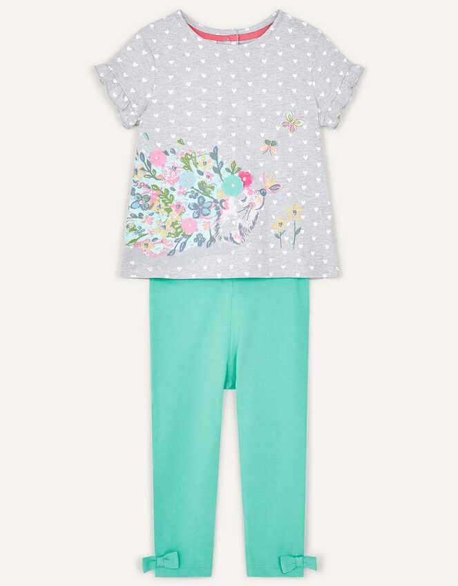 Baby Hedgehog Top and Leggings Set, Grey (GREY), large