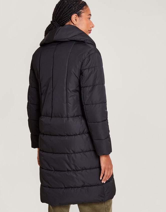 Stephie Stitch Detail Padded Coat, Black (BLACK), large