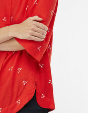 Monsoon- Annabelle Floral Print Top, Red (RED), large