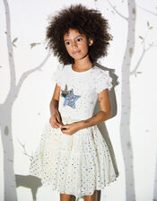 Foil Star Disco Dress, Pink (PINK), large