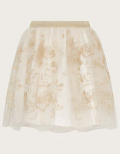 Land of Wonder Embroidered Skirt , Gold (GOLD), large